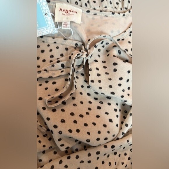 Hayden Los Angeles Beige Tan Black Nude
Polka Dot Boho‎ Lined Maxi Dress Sz 1 XL - Picture 9 of 12